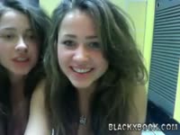 Bright eyed twin sisters flirt with their live cam viewers while topless in this recent incest video